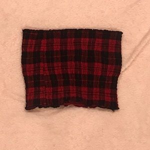 Plaid tube top